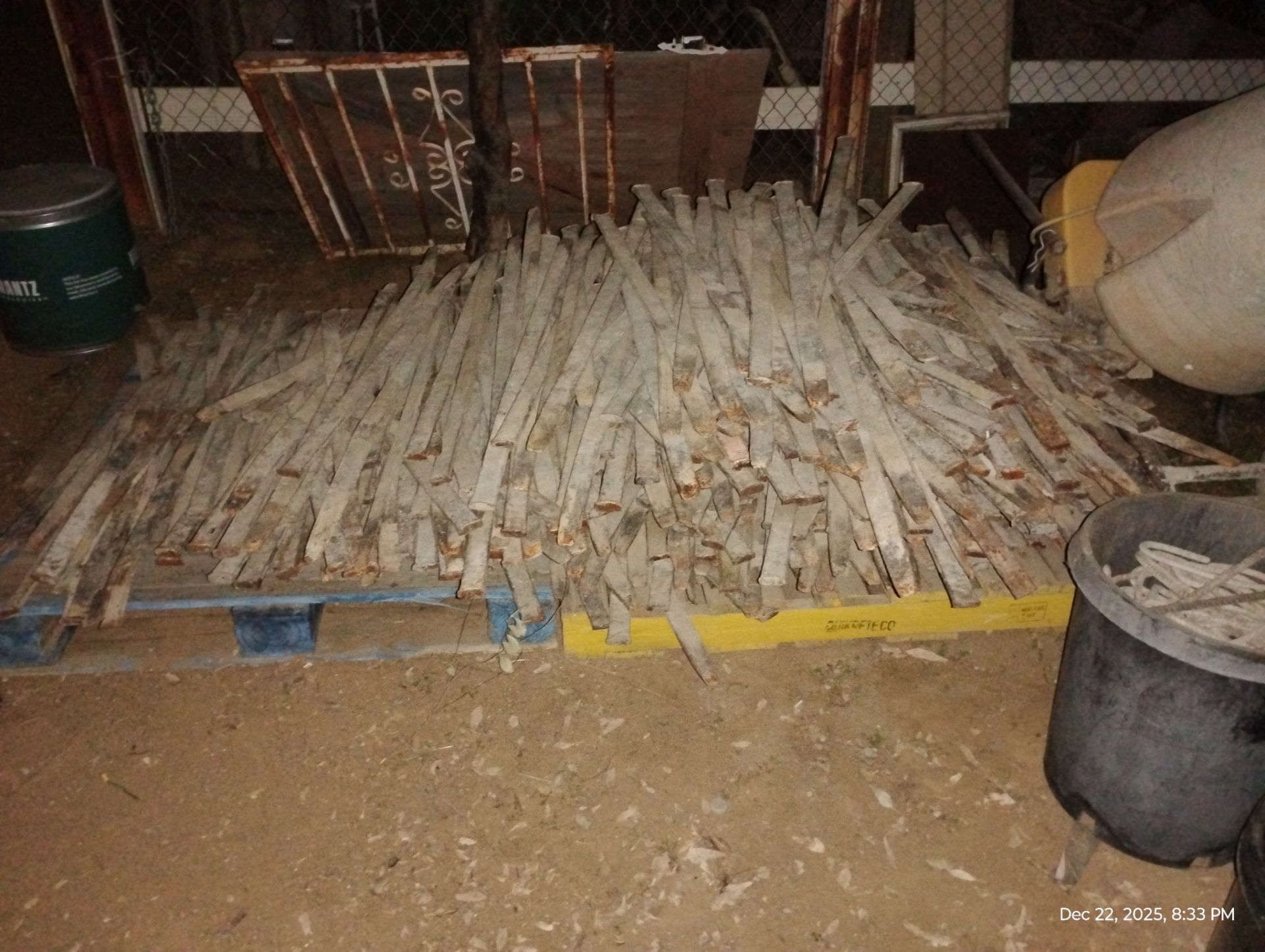 Steel stakes for concrete