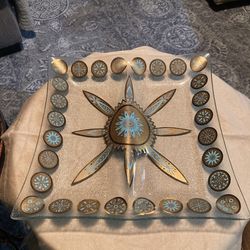 Mid Century Glass Tray 