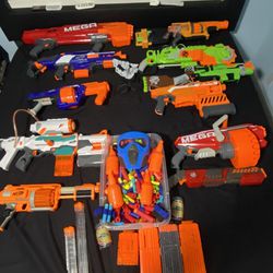 Lot Of Large Nerf Guns (11) + Misc