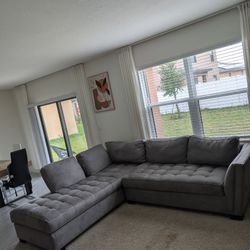 Cindy Crawford Sectional Couch (Steel)