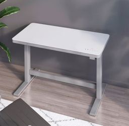 47” Costco Electric Standing Desk All Glass Top Usb Port Built in