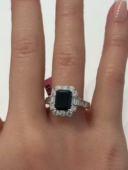 14KT 3.50CTW VVS Lab Diamond Blue Sapphire IGI Certified Ring