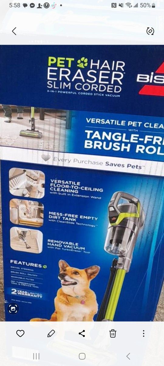 Bissell Pet Hair Eraser Slim Corded