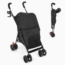 3 in 1 Pet Stroller for Small Dogs and Cats, Foldable Pet Stroller with Adjustable Handle, 8 Wheels, Breathable Mesh, Large Capacity, Easy to Carry - 