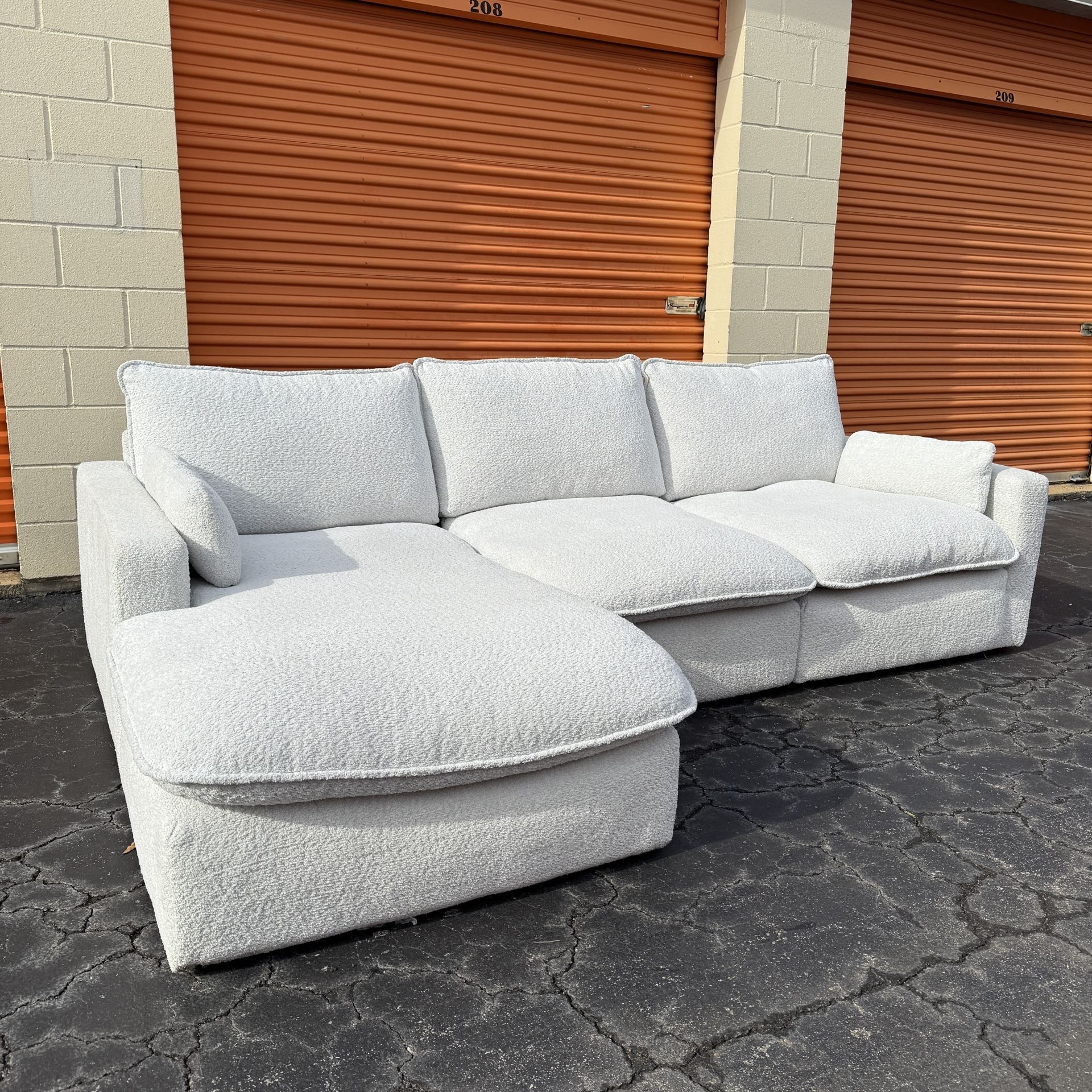 Free Delivery - White Fluffy Cloud Sectional Couch from Ashley Furniture 