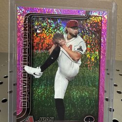 2025 Topps Update Series Pink Holo Foil Juan Morillo RC US232 Diamondbacks