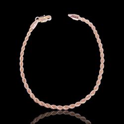 18k Gold Filled Italian Rope Chain Bracelet
