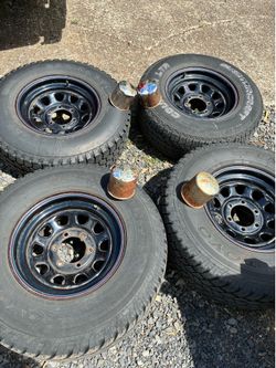 6 lug 15in Rims with Tires