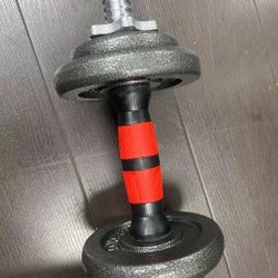 🏋️‍♀️44lb Adjustable Dumbbells/ Barbell Weight Set