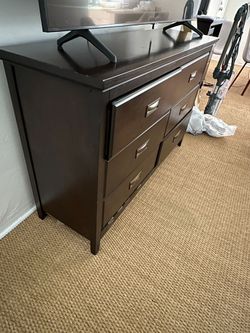 Brown Dresser And Chest