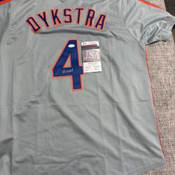 Lenny Dykstra Signed Autograph Custom Jersey - JSA Coa - New York Mets