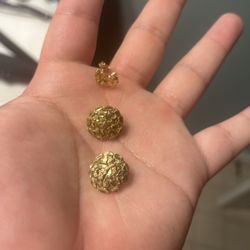 Nugget Earrings For Sale Real Gold!