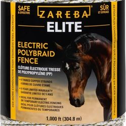 Elite Polybraid Electric Fence for Horses 1000 Ft of Heavy Duty Braid