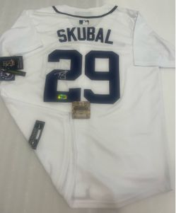 Tarik Skubal Detroit Tigers Signed Autographed White Nike Jersey With COA