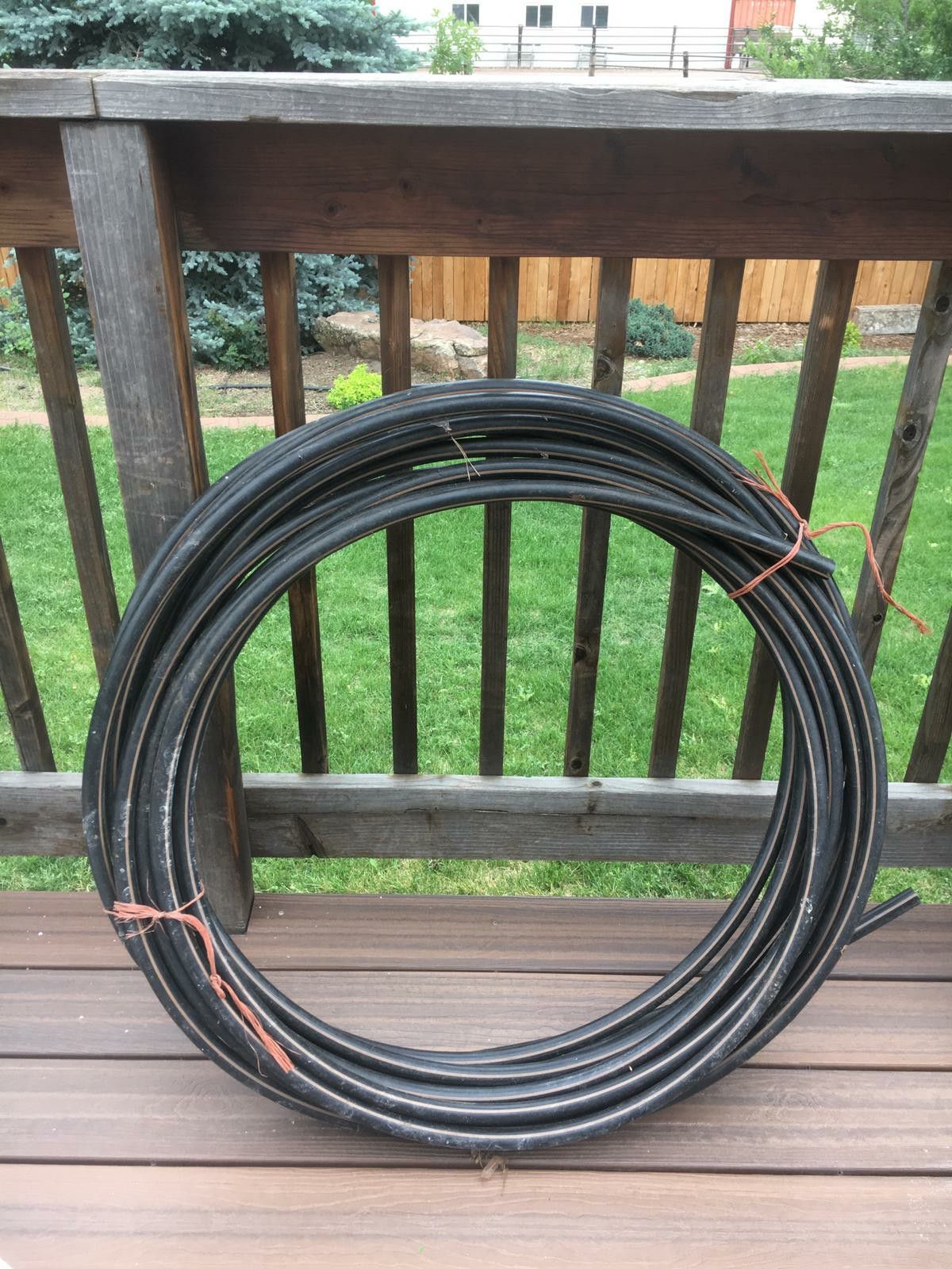Sprinkler hose. About 200 feet.