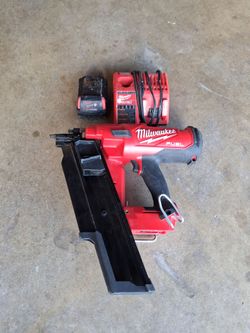 Milwaukee fuel framing gun, battery +charger