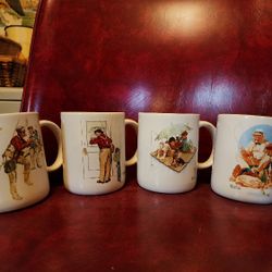 1987 Norman Rockwell Mugs