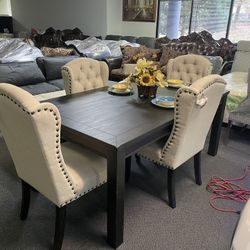 HOLIDAY SPECIAL!  DINNING SET WITH OVERSIZED UPHOLSTERED CHAIRS OR BENCH OPTION!  