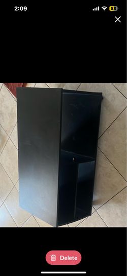 Modern Black Storage Table with wheels