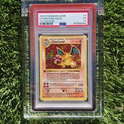 Pokemon 1st Edition Base Set Shadowless Charizard PSA 1.5 (Pop 47)