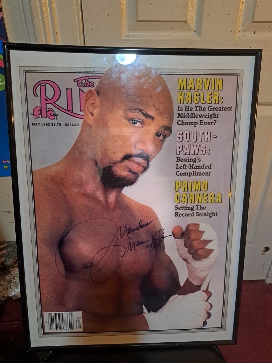 1982 Boxer Marvin Hagler Autographed Photo 