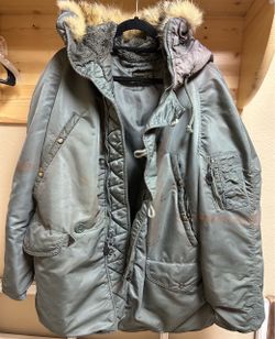 Military Style N-3B Parka Size Large