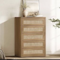 Rattan 5 Drawer Dressers