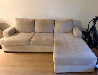 Sofa (Sand colored,lightly used, stainless)