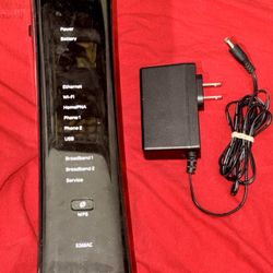 AT&T Pace 5268AC Modem Router + Power Cord (Tested/Works)