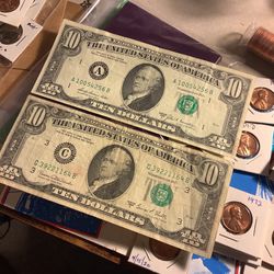 2) 1969 $10 Notes For Trade- Sale