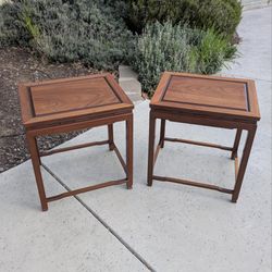 1958 George Zee & Co Teak End Tables (Ming Mid Century Modern Danish Side Vintage Solid Wood )