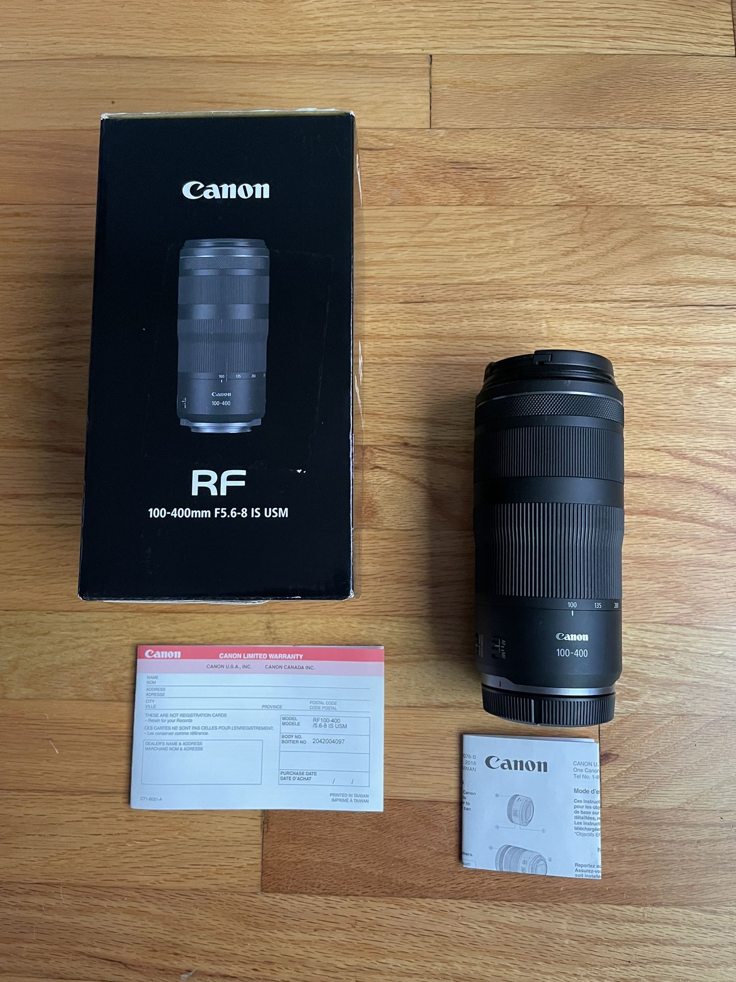 Canon RF 100-400 Lens In Box