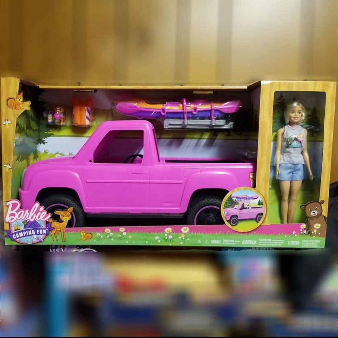 Barbie Camping Fun Truck/Kayak Set - New