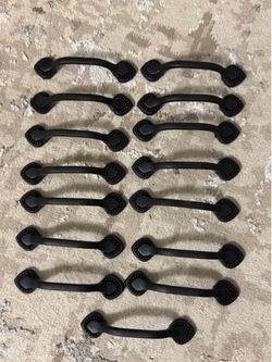 Lot of 15 Matte Black Cabinet Pulls / Handles