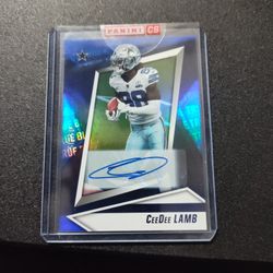 2021 Rookies + Stars Ceedee  Lamb Auto Blue Pulser 05/35