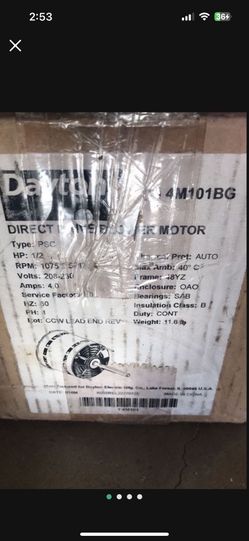 Dayton 1/2 Hp Motor New In Box 