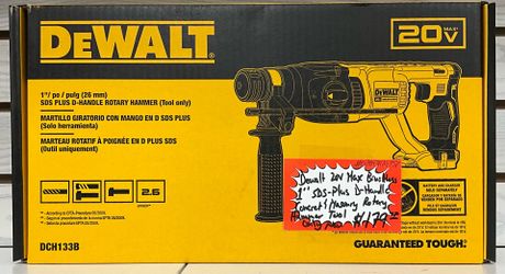 Dewalt 20V Max Brushless 1” SDS-Plus D-Handle Concrete & Masonry Rotary Hammer Tool Only New