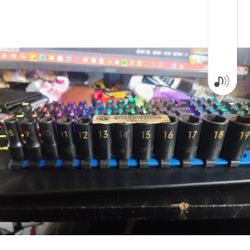 Matco Tools 12pc Semi Deep Metric Socket Set 3/8 Drive 8-19 NOT ADV and SAE Set