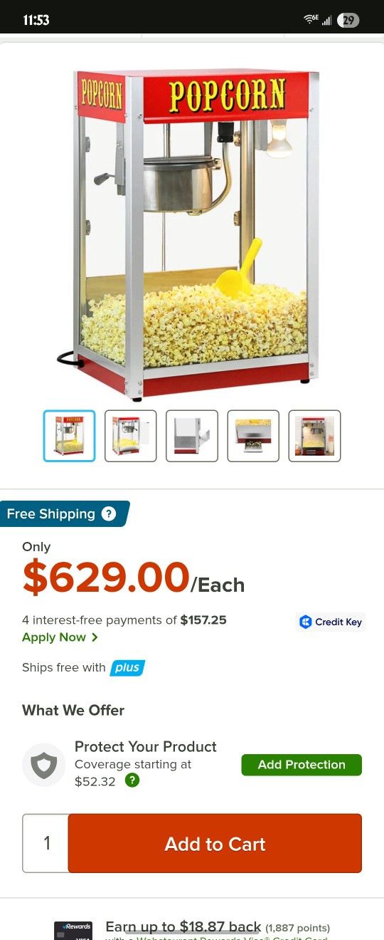 INDUSTRIAL POPCORN MAKER BUILT # 1108110