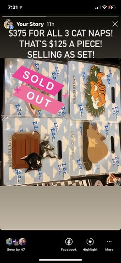 Disney Pins- Cat Naps