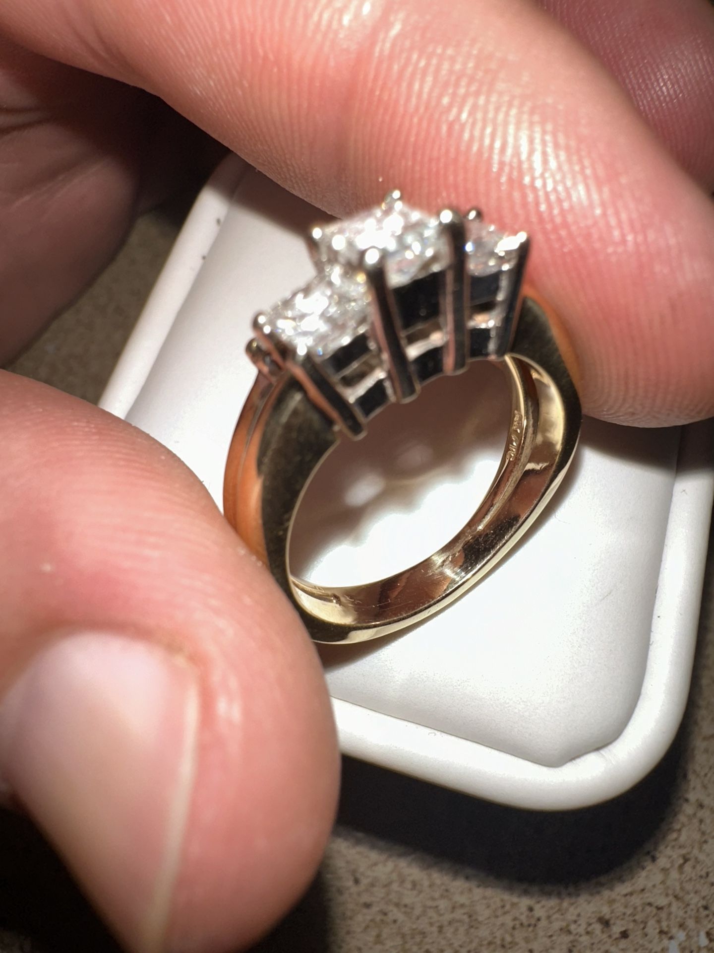 14k Gold Ring With Diamonds