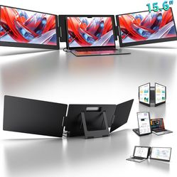 Brand New Unopened   KYY 15.6" Laptop Screen Extender, 1080P FHD IPS Portable Monitor, One Cable USB-C Triple Monitor, Dual Travel Screen for 12"-17''