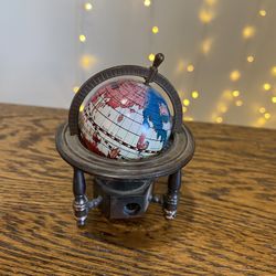 Vintage Hong Kong Globe Pencil Sharpener, Spinning Globe Pencil Sharpener, Desk Accessory
