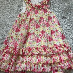 3T toddler girls Spring/Easter dress with hat