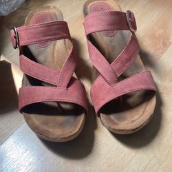 Eurosoft Emrie Wedge Sandal (pink) Size 9