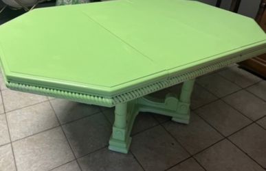 Green antique table