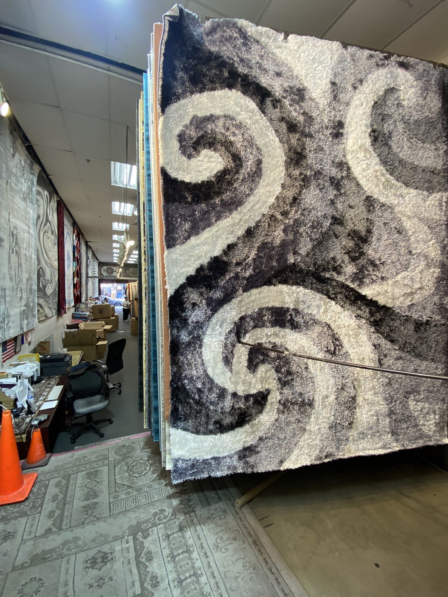 8x10 Area Rugs Carpet Rugs Shaggy Super Shaggy Thick Colors Gray