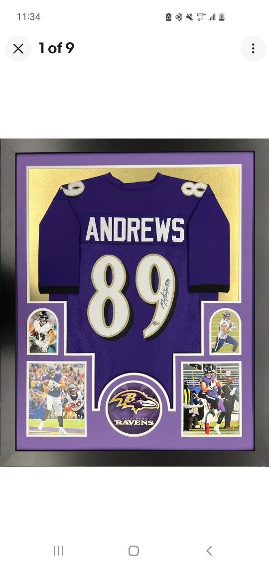 Ravens Mark Andrews Autographed Jersey