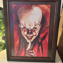 Pennywise (IT) 3D Framed Diamond Art. In Time For Spooky Halloween
