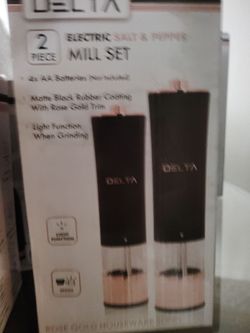 Delta Electric Salt & Pepper Mill Set 2-Piece